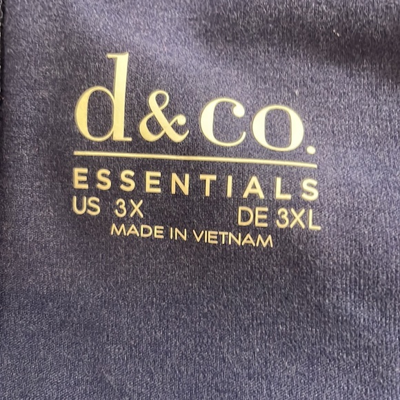 Denim D & Co. top short sleeve pullover jersey navy blue women’s size 3X new - Picture 9 of 11